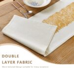 Metallic Style Table Runner, Cotton and Linen Gold Table Runners 72 inches Long,... - Image 4