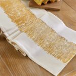 Metallic Style Table Runner, Cotton and Linen Gold Table Runners 72 inches Long,... - Image 5