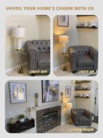 PoKat Touch Bedside Table Lamps with USB Ports for Bedroom Living Room, 25'' Dim... - Image 3