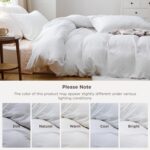 Bedsure White Duvet Cover Queen Size - 3 Pieces Prewashed Cotton-Like Polyester ... - Image 5