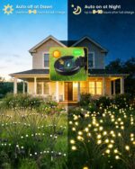 OZS 6 Pack Total 48 LED Solar Garden Lights Fairy Outdoor - Solar Firefly Lights... - Image 4