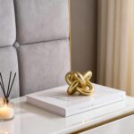 Golden Knot Statue, Three Knot Sculpture Home Decor Accents, Knot Sculptures and... - Image 6