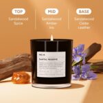 LUMELOOM Santal Reserve Luxury Scented Candles, 9oz Soy Wax Candles for Home Sce... - Image 3