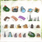 58 Pcs Miniature Garden Set Fairy House Bridge Rockery River Diorama Supplies Mi... - Image 3