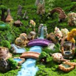 58 Pcs Miniature Garden Set Fairy House Bridge Rockery River Diorama Supplies Mi... - Image 4