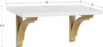 Kate and Laurel Corblynd Wall Shelf, White and Gold, 18", Glam Home Decor and Sp... - Image 4