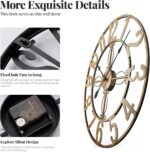 30 Inch Large Wall Clock, Decorative Wall Clock for Living Room Decor, Silent No... - Image 5