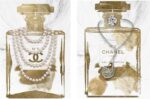 2 pieces Vintage Perfume Bottle Canvas Wall Art Modern Luxury Posters Print Fash... - Image 3