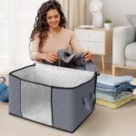 Fab totes Storage Bags,Clothes Blanket Storage Bins Foldable Closet Organizers w... - Image 4