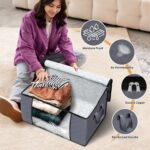 Fab totes Storage Bags,Clothes Blanket Storage Bins Foldable Closet Organizers w... - Image 5