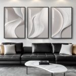 Large Framed Modern Abstract Wall Art for Living Room, Minimalist Bright Style P... - Image 2