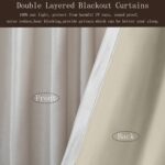 100% Blackout Ivory Off White Velvet Curtains 84 inch Long for Living Room,Set o... - Image 5