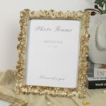 Cuspin 8x10 Picture Frame Vintage Gold Frames, Elegant Photo Frame with Glass Fr... - Image 4