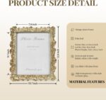 Cuspin 8x10 Picture Frame Vintage Gold Frames, Elegant Photo Frame with Glass Fr... - Image 6