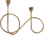 Twisted Brass Style Candle Holder, Candlestick Holder for Table Decoration, Holi... - Image 3