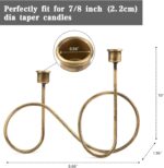 Twisted Brass Style Candle Holder, Candlestick Holder for Table Decoration, Holi... - Image 4