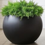 FloraFairy 21.3" D Fiberstone Extra Large Planter, Black 16.6" Pot Opening x 14.... - Image 3