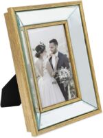 Laura Ashley 4x6 Gold Beveled Mirror Picture Frame, Classic Mirrored Frame with ... - Image 4