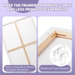 ESRICH Stretched Canvas for Painting 24x36 Inch, 2 Pack Large Canvas for Paintin... - Image 4