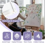 ESRICH Stretched Canvas for Painting 24x36 Inch, 2 Pack Large Canvas for Paintin... - Image 5