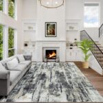 8x10 Area Rugs Washable Rug: Large Modern Abstract Living Room Rug Soft Anti-Ski... - Image 2