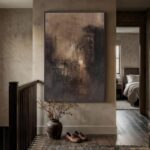 Extra Large Framed Brown Black Abstract Wall Art for Living Room, Oversized Mode... - Image 5