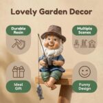Mini Resin Fishing Statue, Funny Fisherboy Little Guy for Pond, Garden Flowerpot... - Image 4