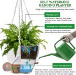 10 Inch Hanging Planters for Indoor Plants, 2 Pack Self Watering Hanging Baskets... - Image 4