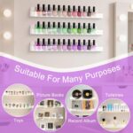 6 Pack Wall Mounted Acrylic Nail Polish Organizer Rack 15 Inch Clear Nail Polish... - Image 5