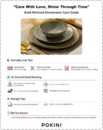 Pokini Porcelain Luxury Dinnerware Sets, Modern Plates and Bowls Sets for 4, Hig... - Image 5