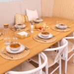 Round Woven Placemats Set of 4, Natural Water Hyacinth Place Mats, Boho Wicker P... - Image 3