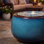9-Inch Outdoor Water Fountain, Indoor Round Bubbler Water Feature with LED Light... - Image 3