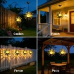 Hanging Solar Lights Outside Lanterns Garden Decorations,2 Pack Metal Sun Outdoo... - Image 5
