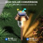 XMCOSY+ Solar Pathway Lights Outdoor - 6 Pack Solar Lights Outdoor Waterproof, 1... - Image 4