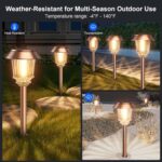 XMCOSY+ Solar Pathway Lights Outdoor - 6 Pack Solar Lights Outdoor Waterproof, 1... - Image 6