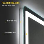 LED Bathroom Mirror with Lights - Anti-Fog, Dimmable, Backlit+Frontlit, 3 Color ... - Image 4