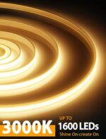 Lamomo COB LED Strip Lights Pro, 16.4Ft Warm White Dimmable Self-Adhesive Led Ro... - Image 4