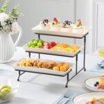 MALACASA 3 Tier Serving Trays for Party, Porcelain Serving Platters and Trays, 1... - Image 6