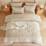 MR&HM Beige Comforter Set Queen, Tufted Boho Bedding Set, Farmhouse Bed in a Bag... - Image 3