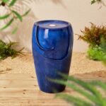 Glitzhome Ceramic Vase Outdoor Water Fountain Tall Patio Garden Water Fountain w... - Image 4
