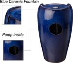 Glitzhome Ceramic Vase Outdoor Water Fountain Tall Patio Garden Water Fountain w... - Image 10