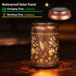 Solar Lanterns Outdoor Waterproof Hummingbird Garden Decor Gifts for Women Mom G... - Image 4