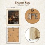 8x10 Vintage Picture Frame, Cream Ivory PS Photo Frame with Wood Grain Texture, ... - Image 4