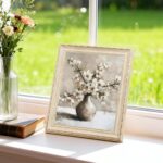 8x10 Vintage Picture Frame, Cream Ivory PS Photo Frame with Wood Grain Texture, ... - Image 6