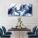AJAZIKO Blue Abstract Wall Art Modern Art Wall Decor Artwork For Walls Living Ro... - Image 9