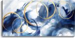 AJAZIKO Blue Abstract Wall Art Modern Art Wall Decor Artwork For Walls Living Ro... - Image 10