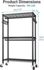 VIPEK R2 Clothes Rack Heavy Duty Clothing Rack for Hanging Clothes, Rolling Garm... - Image 4