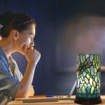 Tiffany Style Table Lamp for Bedroom Baroque Stained Glass Nightstand Bedside Ni... - Image 5