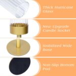 Ninonly Hurricane Candle Holders Set of 3, Tall Brass Candlestick Holders Metal ... - Image 4