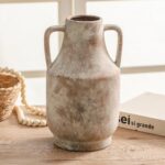 Mitt&Ditt Ceramic Flower Vase with Handles, 11 inch Tall Vase for Centerpieces, ... - Image 3